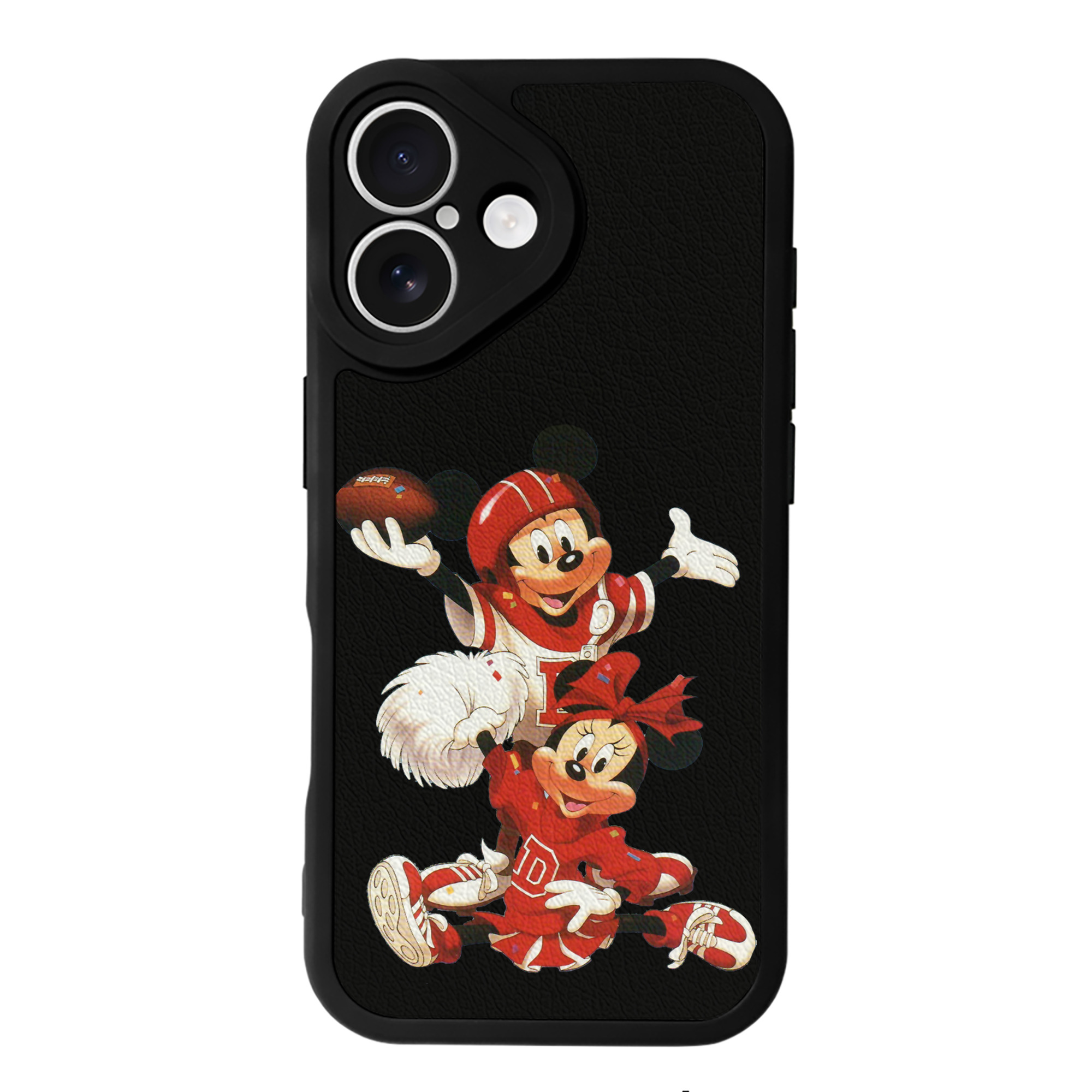 （画像用） ミッキーマウス Mickey Mouse 【iPhone 16シリーズ対応】シリコンスマホケース（レザー調） 材質：シリコン